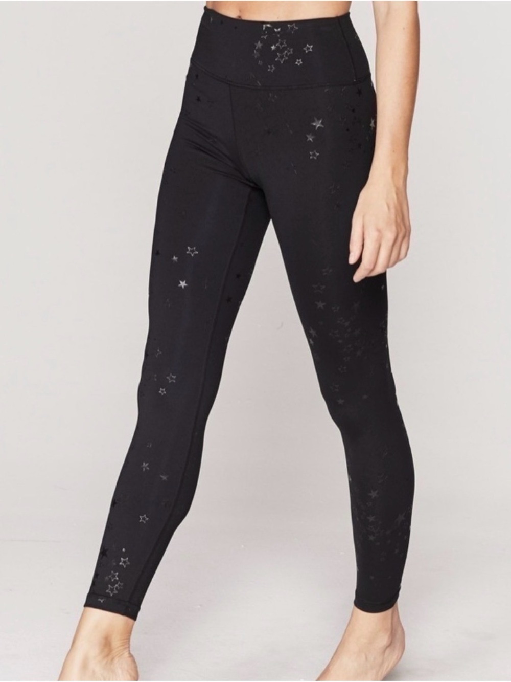 Spiritual Gangster Black High-Rise Star-Print Leggings
